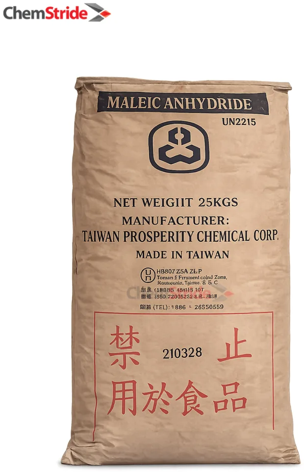 Maleic Anhydride TPCC packaging as supplied by ChemStride