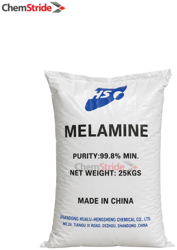 Melamine Hualu packaging as supplied by ChemStride