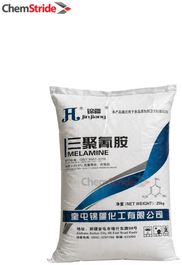 Melamine Jinjiang packaging as supplied by ChemStride