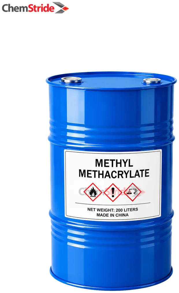 Methyl Methacrylate (MMA) packaging as supplied by ChemStride