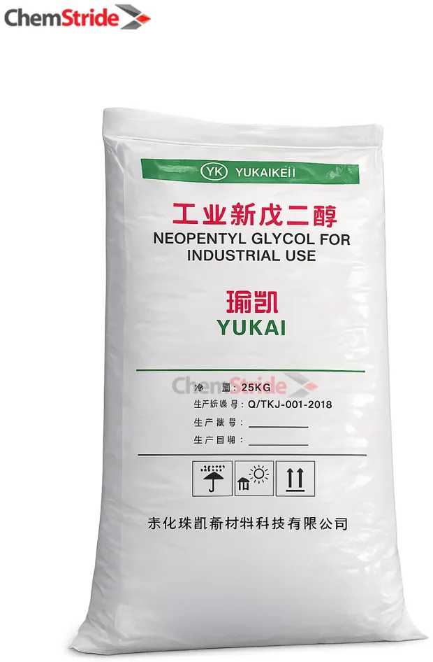 Neopentyl Glycol (NPG) Yukai packaging as supplied by ChemStride