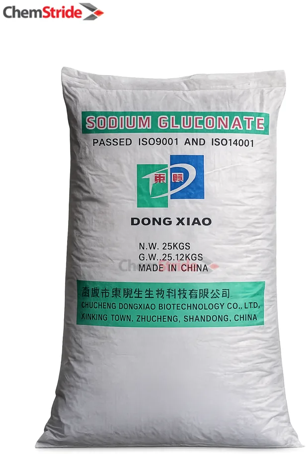 Sodium Gluconate Dongxin packaging as supplied by ChemStride